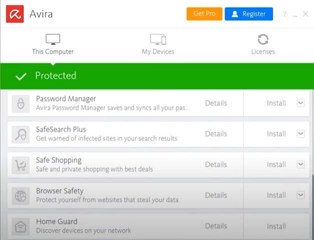 Avira- One of the top antivirus app