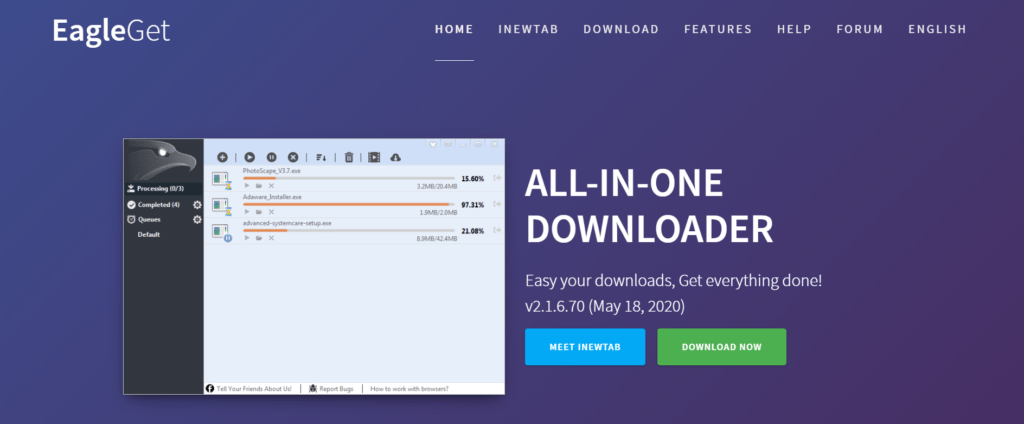 EagleGet Downloader expansion for Google Chrome could dominate and quicken the downloads from your Chrome program.