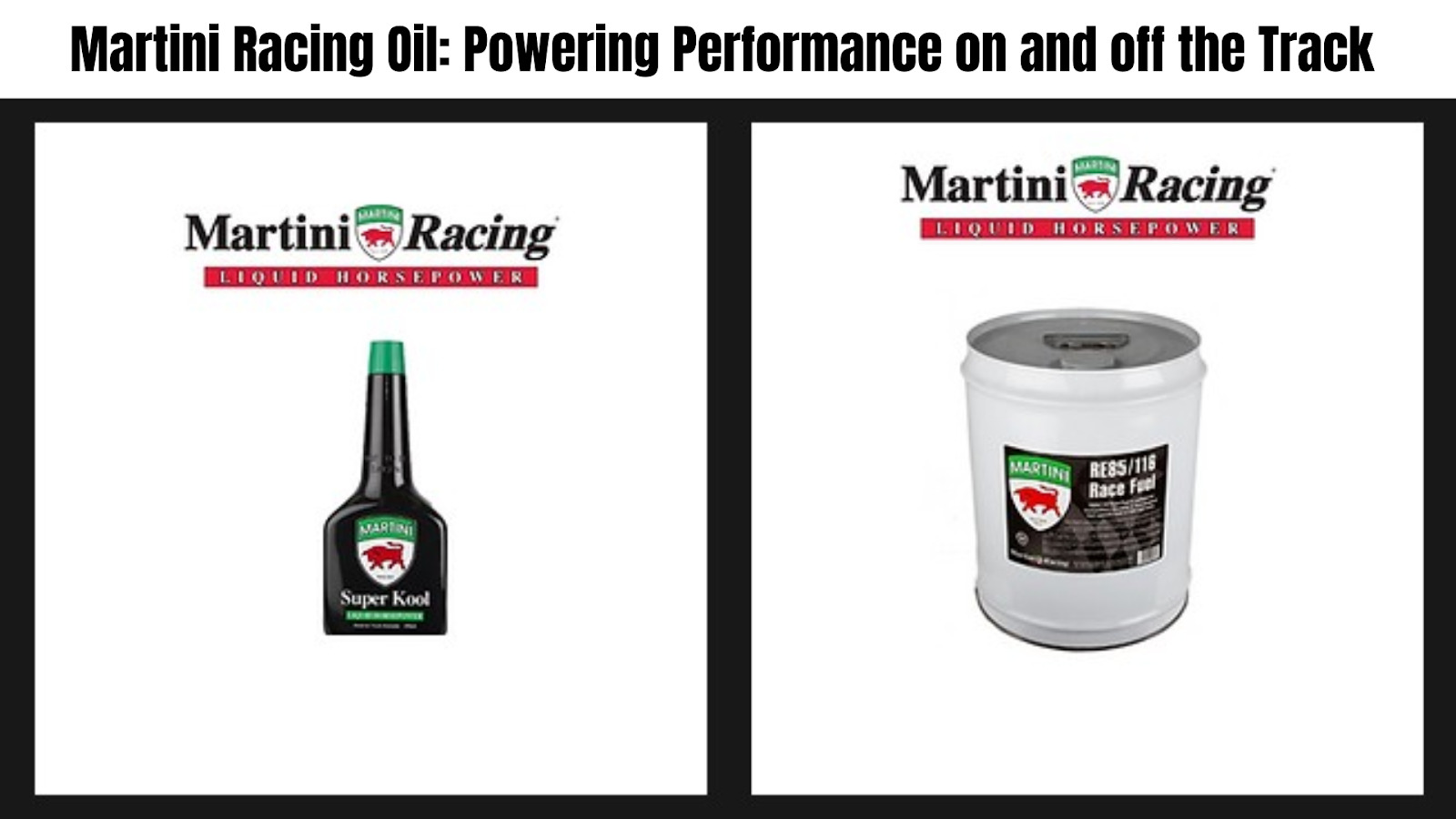 Martini Racing Oil: Powering Performance on and off the Track